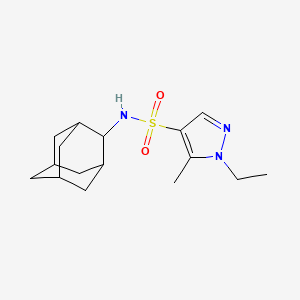 molecular formula C16H25N3O2S B4538930 N-2-adamantyl-1-ethyl-5-methyl-1H-pyrazole-4-sulfonamide 