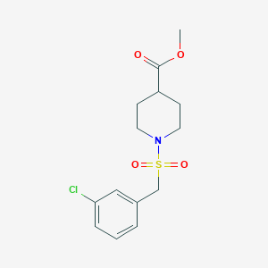 molecular formula C14H18ClNO4S B4538937 methyl 1-[(3-chlorobenzyl)sulfonyl]-4-piperidinecarboxylate 
