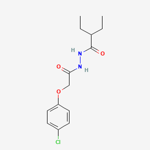 molecular formula C14H19ClN2O3 B4538943 N'-[(4-chlorophenoxy)acetyl]-2-ethylbutanohydrazide 