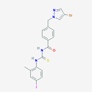 4-[(4-bromo-1H-pyrazol-1-yl)methyl]-N-[(4-iodo-2-methylphenyl)carbamothioyl]benzamide