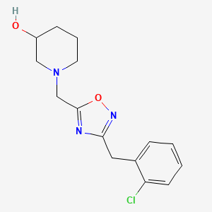 molecular formula C15H18ClN3O2 B4538950 1-{[3-(2-chlorobenzyl)-1,2,4-oxadiazol-5-yl]methyl}-3-piperidinol 