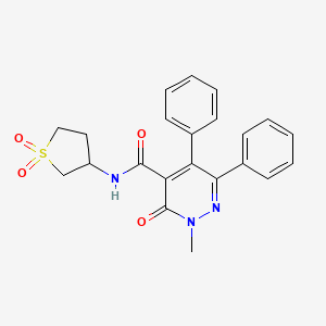 molecular formula C22H21N3O4S B4539025 N-(1,1-dioxidotetrahydro-3-thienyl)-2-methyl-3-oxo-5,6-diphenyl-2,3-dihydro-4-pyridazinecarboxamide 