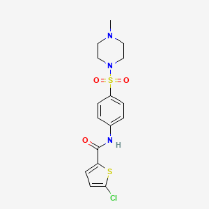 molecular formula C16H18ClN3O3S2 B4539047 5-chloro-N-{4-[(4-methyl-1-piperazinyl)sulfonyl]phenyl}-2-thiophenecarboxamide 