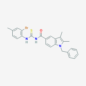 1-benzyl-N-[(2-bromo-4-methylphenyl)carbamothioyl]-2,3-dimethyl-1H-indole-5-carboxamide