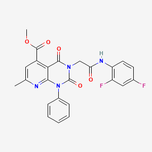 molecular formula C24H18F2N4O5 B4539070 methyl 3-{2-[(2,4-difluorophenyl)amino]-2-oxoethyl}-7-methyl-2,4-dioxo-1-phenyl-1,2,3,4-tetrahydropyrido[2,3-d]pyrimidine-5-carboxylate 