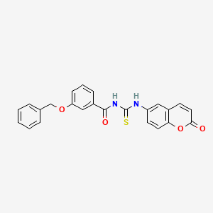 molecular formula C24H18N2O4S B4539088 3-(benzyloxy)-N-{[(2-oxo-2H-chromen-6-yl)amino]carbonothioyl}benzamide 