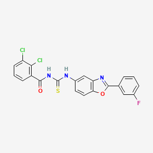 molecular formula C21H12Cl2FN3O2S B4539096 2,3-dichloro-N-({[2-(3-fluorophenyl)-1,3-benzoxazol-5-yl]amino}carbonothioyl)benzamide 