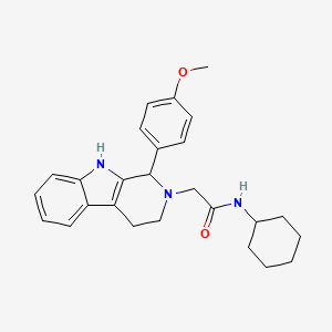 molecular formula C26H31N3O2 B4539101 N-cyclohexyl-2-[1-(4-methoxyphenyl)-1,3,4,9-tetrahydro-2H-beta-carbolin-2-yl]acetamide 