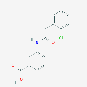 molecular formula C15H12ClNO3 B4539125 3-{[(2-chlorophenyl)acetyl]amino}benzoic acid 