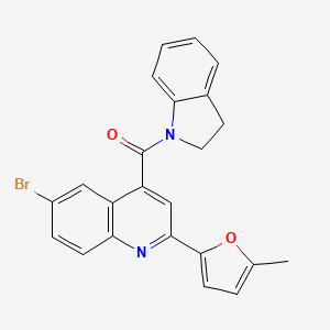 molecular formula C23H17BrN2O2 B4539136 6-bromo-4-(2,3-dihydro-1H-indol-1-ylcarbonyl)-2-(5-methyl-2-furyl)quinoline 