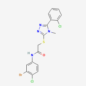molecular formula C17H13BrCl2N4OS B4539156 N-(3-bromo-4-chlorophenyl)-2-{[5-(2-chlorophenyl)-4-methyl-4H-1,2,4-triazol-3-yl]thio}acetamide 