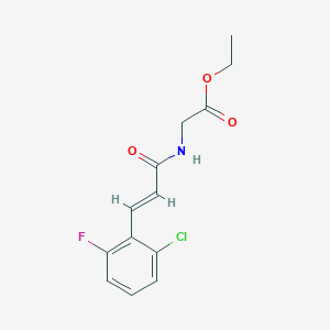 molecular formula C13H13ClFNO3 B4539169 ethyl N-[3-(2-chloro-6-fluorophenyl)acryloyl]glycinate 