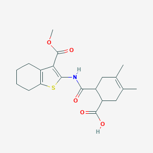 6-{[3-(Methoxycarbonyl)-4,5,6,7-tetrahydro-1-benzothiophen-2-yl]carbamoyl}-3,4-dimethylcyclohex-3-ene-1-carboxylic acid