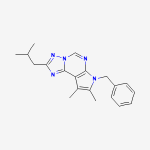 molecular formula C20H23N5 B4539183 7-benzyl-2-isobutyl-8,9-dimethyl-7H-pyrrolo[3,2-e][1,2,4]triazolo[1,5-c]pyrimidine 
