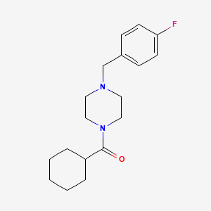 molecular formula C18H25FN2O B4539187 1-(cyclohexylcarbonyl)-4-(4-fluorobenzyl)piperazine 