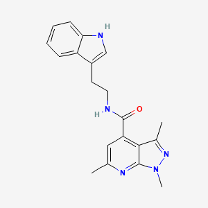 molecular formula C20H21N5O B4539199 N-[2-(1H-indol-3-yl)ethyl]-1,3,6-trimethyl-1H-pyrazolo[3,4-b]pyridine-4-carboxamide 