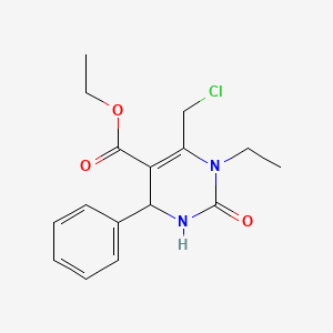 ethyl 6-(chloromethyl)-1-ethyl-2-oxo-4-phenyl-1,2,3,4-tetrahydro-5-pyrimidinecarboxylate