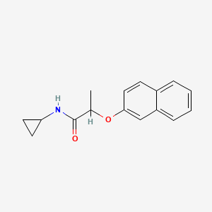 molecular formula C16H17NO2 B4539214 N-cyclopropyl-2-(2-naphthyloxy)propanamide 