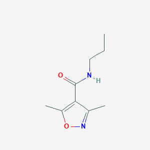 molecular formula C9H14N2O2 B4539220 3,5-dimethyl-N-propyl-4-isoxazolecarboxamide 
