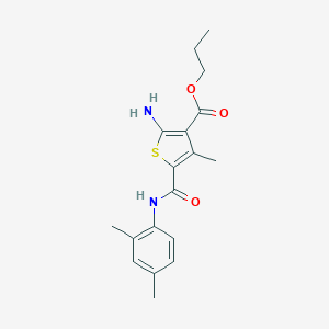 Propyl 2-amino-5-[(2,4-dimethylphenyl)carbamoyl]-4-methylthiophene-3-carboxylate