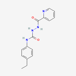 molecular formula C15H16N4O2 B4539245 N-(4-ethylphenyl)-2-(2-pyridinylcarbonyl)hydrazinecarboxamide 