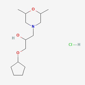 molecular formula C14H28ClNO3 B4539247 1-(cyclopentyloxy)-3-(2,6-dimethyl-4-morpholinyl)-2-propanol hydrochloride 
