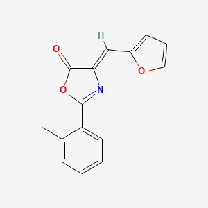 molecular formula C15H11NO3 B4539290 4-(2-furylmethylene)-2-(2-methylphenyl)-1,3-oxazol-5(4H)-one 