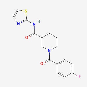molecular formula C16H16FN3O2S B4539303 1-(4-fluorobenzoyl)-N-1,3-thiazol-2-yl-3-piperidinecarboxamide 