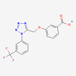 molecular formula C16H11F3N4O3 B4539312 3-({1-[3-(trifluoromethyl)phenyl]-1H-tetrazol-5-yl}methoxy)benzoic acid 