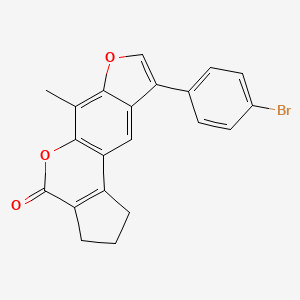 molecular formula C21H15BrO3 B4539318 9-(4-bromophenyl)-6-methyl-2,3-dihydrocyclopenta[c]furo[3,2-g]chromen-4(1H)-one 