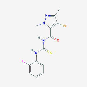 4-bromo-N-[(2-iodophenyl)carbamothioyl]-1,3-dimethyl-1H-pyrazole-5-carboxamide