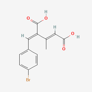 molecular formula C13H11BrO4 B4539357 4-(4-溴苄叉)-3-甲基-2-戊二烯二酸 