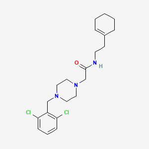 molecular formula C21H29Cl2N3O B4539383 N-[2-(1-cyclohexen-1-yl)ethyl]-2-[4-(2,6-dichlorobenzyl)-1-piperazinyl]acetamide 
