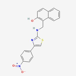 molecular formula C20H15N3O3S B4539396 1-({[4-(4-nitrophenyl)-1,3-thiazol-2-yl]amino}methyl)-2-naphthol 