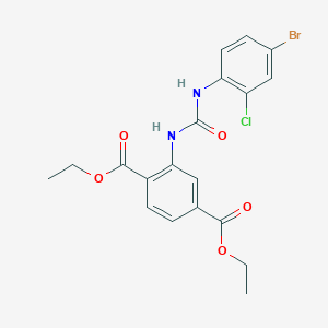 molecular formula C19H18BrClN2O5 B4539402 diethyl 2-({[(4-bromo-2-chlorophenyl)amino]carbonyl}amino)terephthalate 