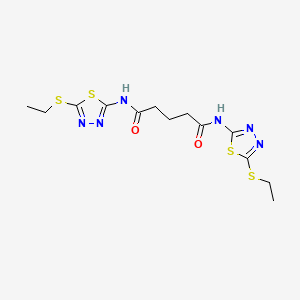 molecular formula C13H18N6O2S4 B4539415 N,N'-bis[5-(ethylthio)-1,3,4-thiadiazol-2-yl]pentanediamide 
