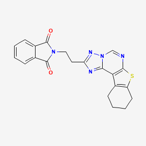 molecular formula C21H17N5O2S B4539428 2-[2-(8,9,10,11-tetrahydro[1]benzothieno[3,2-e][1,2,4]triazolo[1,5-c]pyrimidin-2-yl)ethyl]-1H-isoindole-1,3(2H)-dione 