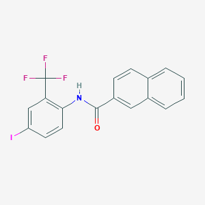 molecular formula C18H11F3INO B4539432 N-[4-iodo-2-(trifluoromethyl)phenyl]-2-naphthamide 
