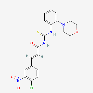 molecular formula C20H19ClN4O4S B4539436 3-(4-chloro-3-nitrophenyl)-N-({[2-(4-morpholinyl)phenyl]amino}carbonothioyl)acrylamide 