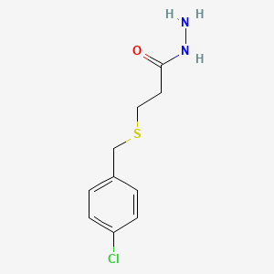 molecular formula C10H13ClN2OS B4539453 3-[(4-chlorobenzyl)thio]propanohydrazide 