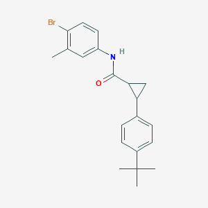molecular formula C21H24BrNO B453946 N-(4-bromo-3-methylphenyl)-2-(4-tert-butylphenyl)cyclopropanecarboxamide 