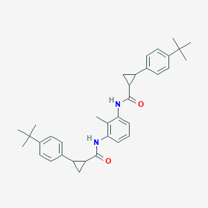 molecular formula C35H42N2O2 B453948 2-(4-tert-butylphenyl)-N-[3-({[2-(4-tert-butylphenyl)cyclopropyl]carbonyl}amino)-2-methylphenyl]cyclopropanecarboxamide 