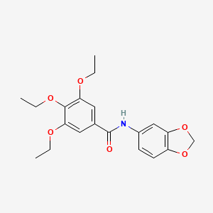 molecular formula C20H23NO6 B4539481 N-1,3-benzodioxol-5-yl-3,4,5-triethoxybenzamide 