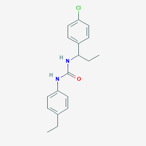 molecular formula C18H21ClN2O B4539498 N-[1-(4-chlorophenyl)propyl]-N'-(4-ethylphenyl)urea 