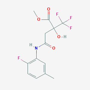 Methyl 4-(2-fluoro-5-methylanilino)-2-hydroxy-4-oxo-2-(trifluoromethyl)butanoate