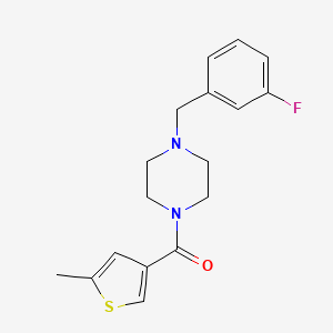 molecular formula C17H19FN2OS B4539512 1-(3-fluorobenzyl)-4-[(5-methyl-3-thienyl)carbonyl]piperazine 