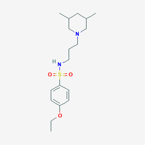 molecular formula C18H30N2O3S B4539516 N-[3-(3,5-二甲基-1-哌啶基)丙基]-4-乙氧基苯磺酰胺 
