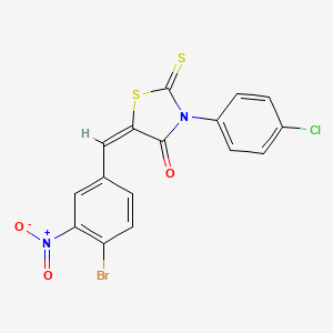 5-(4-bromo-3-nitrobenzylidene)-3-(4-chlorophenyl)-2-thioxo-1,3-thiazolidin-4-one