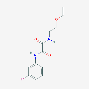 molecular formula C12H13FN2O3 B4539537 N-(3-fluorophenyl)-N'-[2-(vinyloxy)ethyl]ethanediamide 