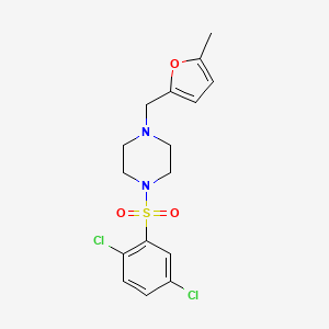 molecular formula C16H18Cl2N2O3S B4539545 1-[(2,5-dichlorophenyl)sulfonyl]-4-[(5-methyl-2-furyl)methyl]piperazine 